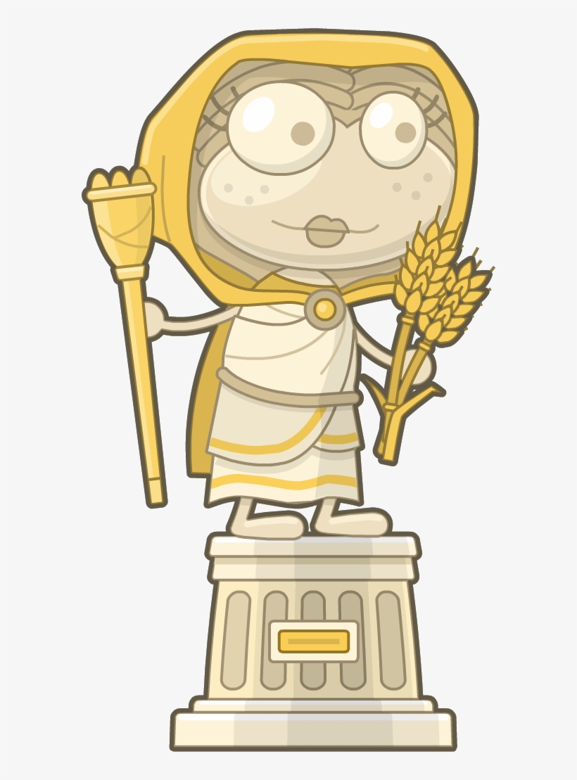 Goddess Clipart Demeter - Poptropica Gods, transparent png