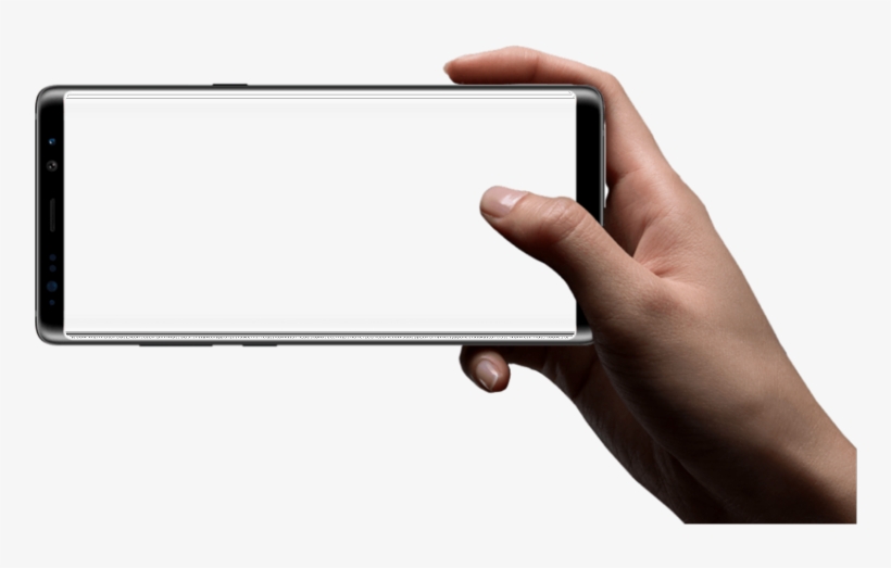 Telefono Telephone Png Tumblr Photo Samsung Galaxy - Hand Holding Phone Landscape Png, transparent png