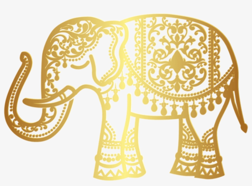 Free Png Download Decorative Gold Indian Elephant Png Transparent Png