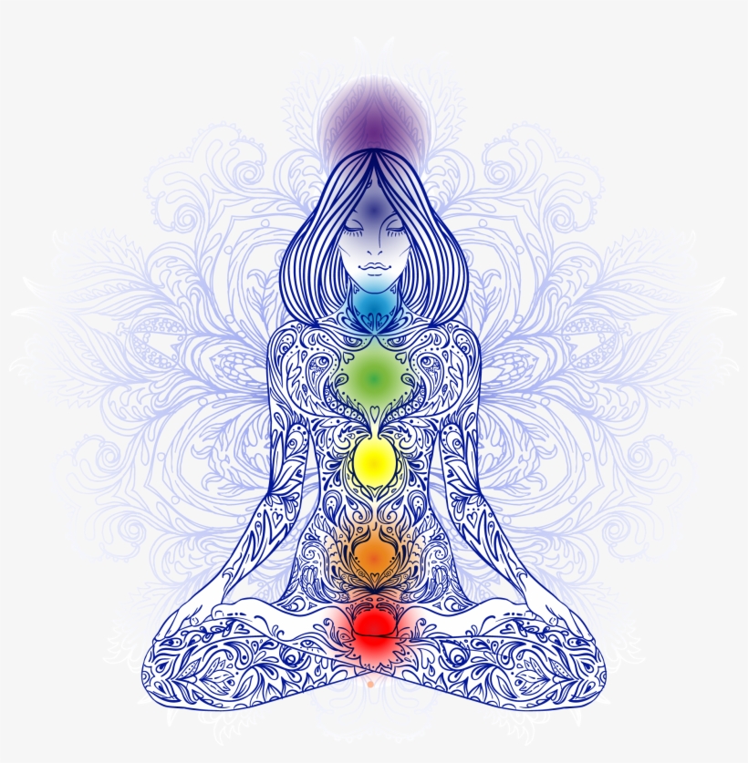 Decorative Tattoos Woman Lotus Illustration Figures - Aura And Chakras, transparent png
