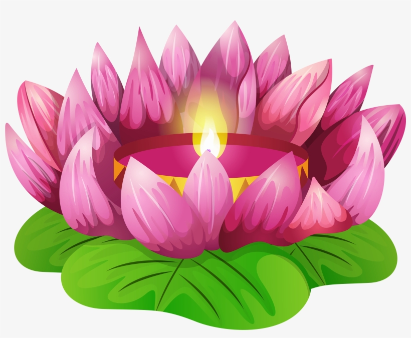 Lotus Candle Transparent Image, transparent png