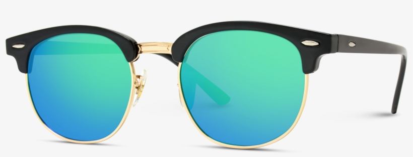Theo Half Frame Polarized Lens Horn Rimmed Sunglasses - Ray Ban Clubmaster, transparent png