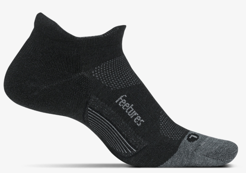Charcoal - Feetures Merino 10 Cushion No Show Tab Socks, transparent png