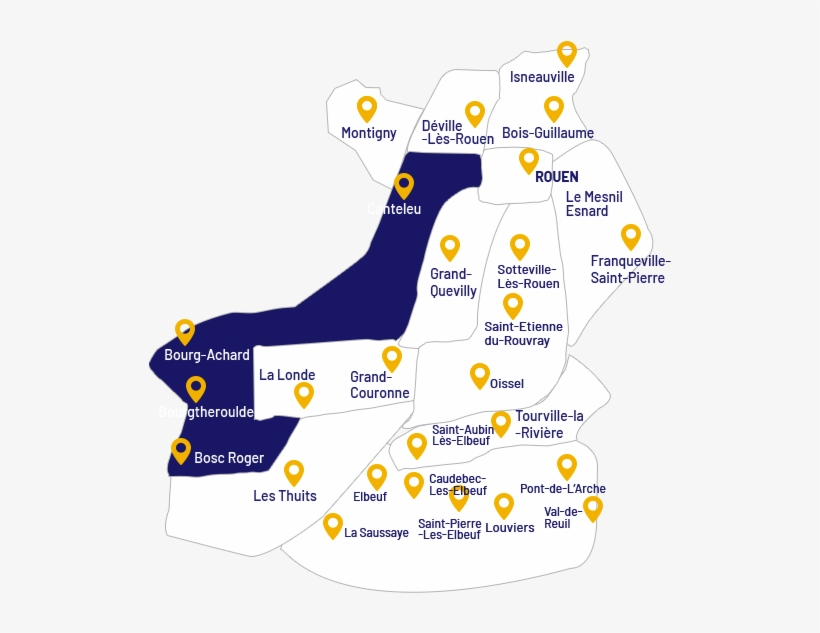 Secteur Rouen Ouest - Map, transparent png