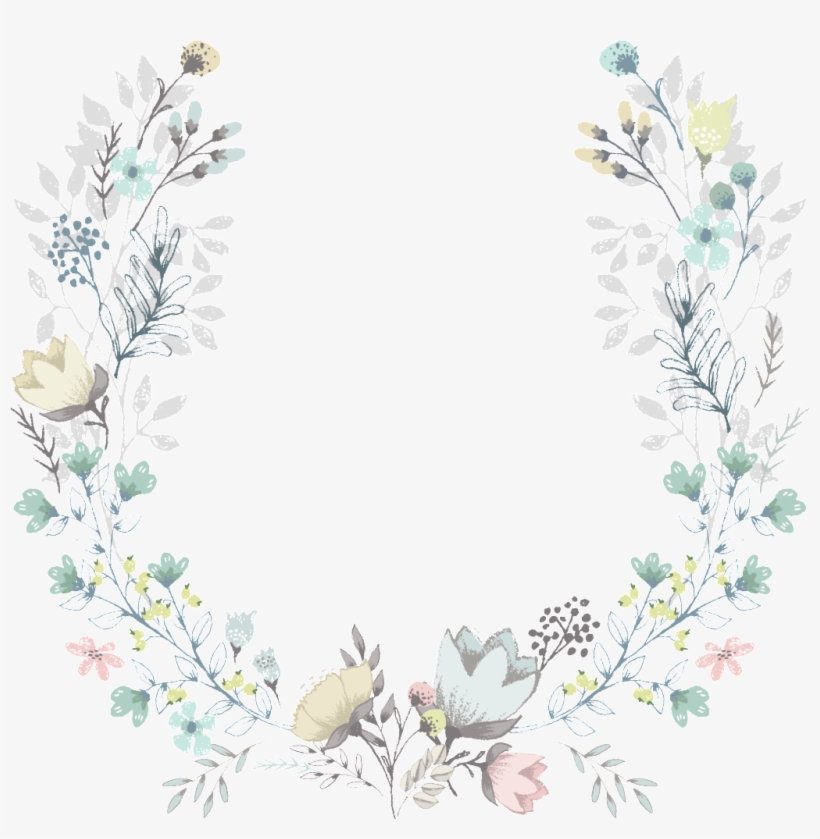Light Flowers Hand Drawn Garland Decorative Elements - Wedding Invite November 3 2018, transparent png