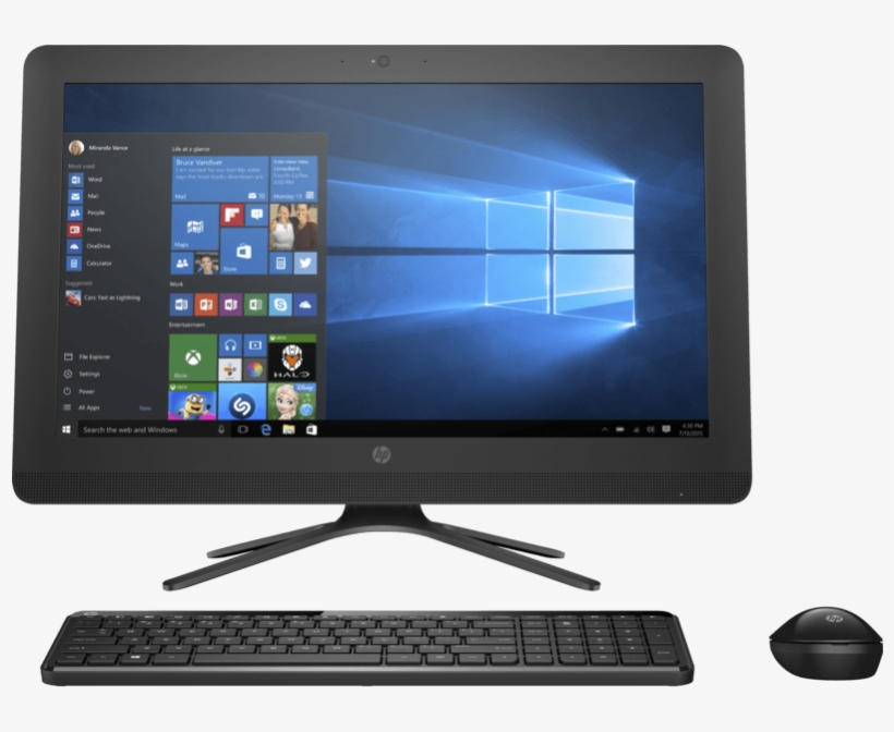 Picture Of Hp Desktop Aio 22 B301il - 5 Th Generation Of Computer, transparent png