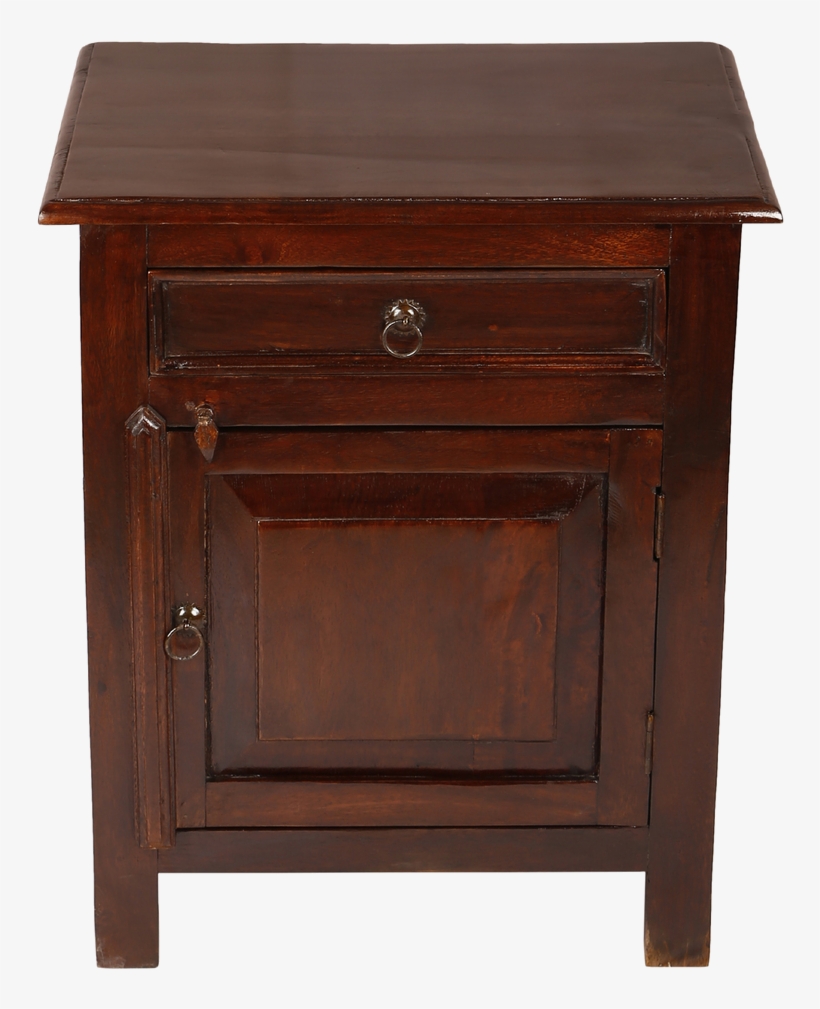 Sheesham Wood Bedside Table - Nightstand, transparent png