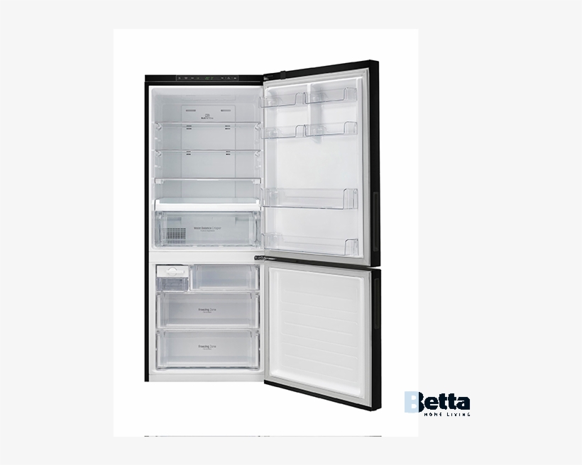 Lg 450l Black Bottom Mount Fridge - Drawer, transparent png