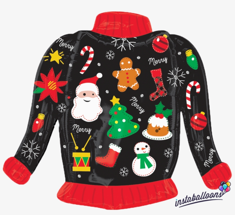 Giant Ugly Christmas Sweater Balloon 31" - Ugly Christmas Sweater Balloon, transparent png