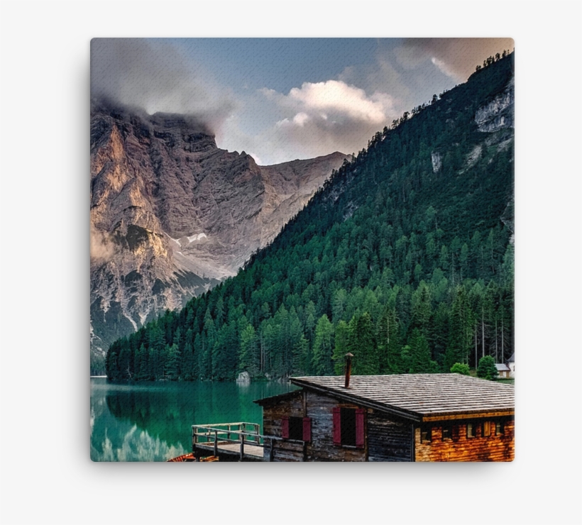 Mirror Lake Reflecting Wooden House In Middle Of Lake - Summit, transparent png