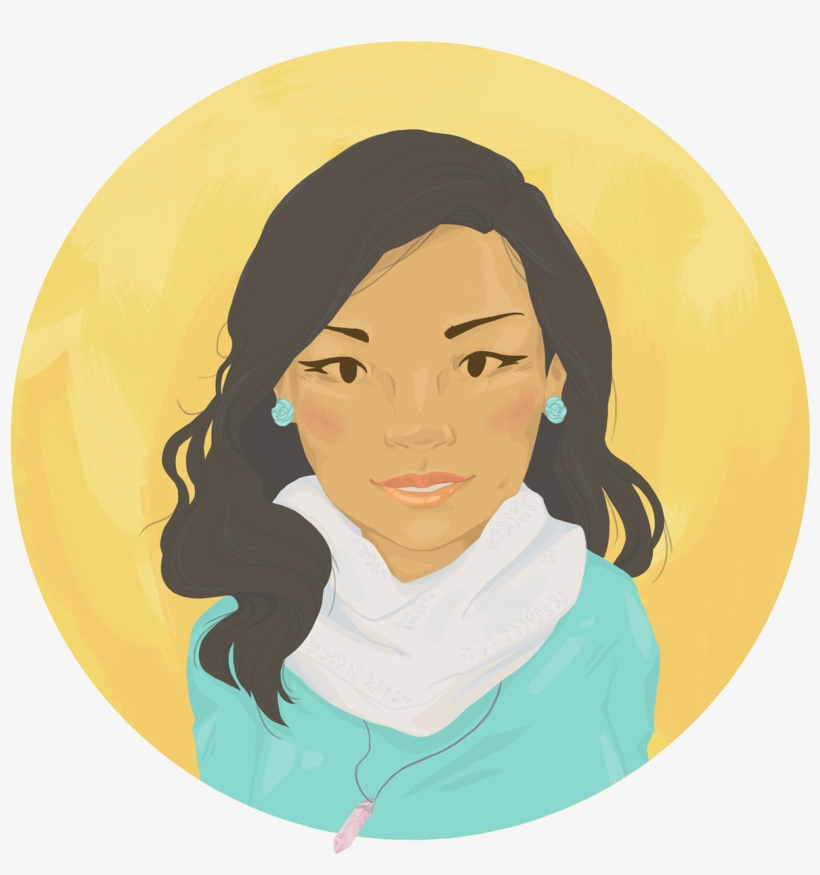 Self-portrait Illustration - Girl, transparent png