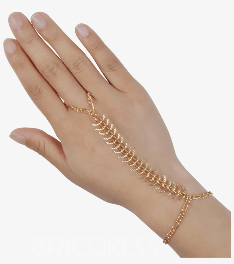 Ericdress Chic Golden Ring Bracelet - Chain, transparent png