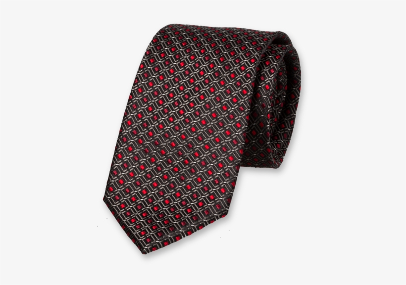 Black/red Tie - Cravate À Motif Noir/rouge, transparent png