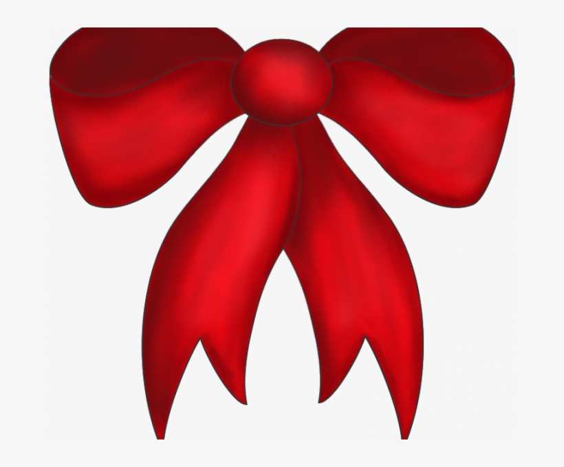Christmas Bow Tie Png Transparent Library - Red Christmas Bow, transparent png