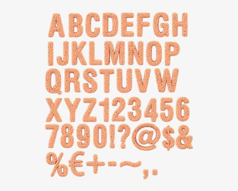 Handmade Fonts On Behance - Brain Typeface, transparent png