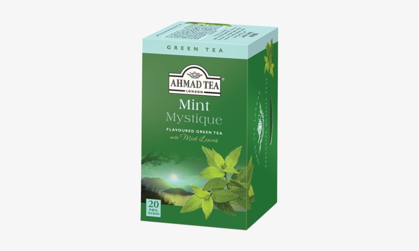 20 Foil Teabags - Mint Mystique Green Tea, transparent png