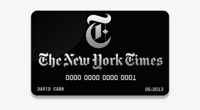 Over Three Years Ago, I Wrote A Blog Post About What - New York Times Card, transparent png