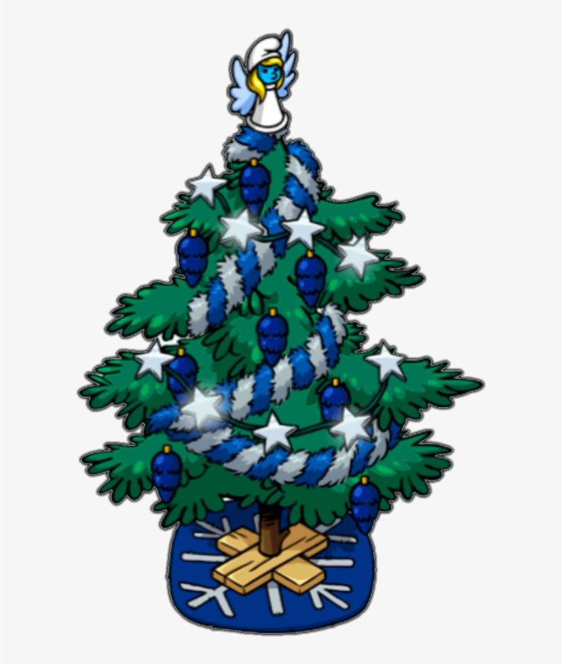 Christmas Tree - Smurfs Christmas Tree, transparent png