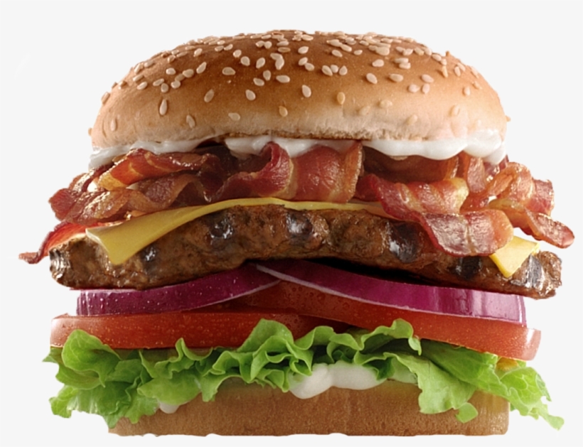 Carl's Jr Super Bacon Cheeseburger, transparent png