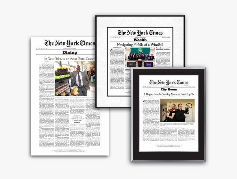 Counter Cards Feature Publication Logos And Are Professionally - Ny Times Reprints, transparent png