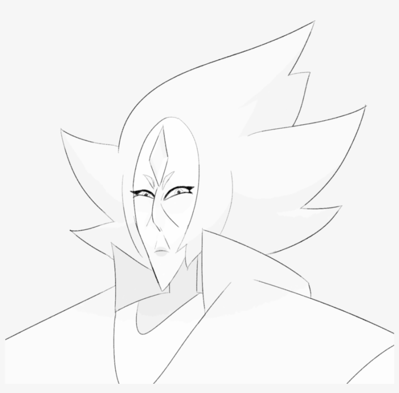 White Diamond Bust By - Line Art, transparent png