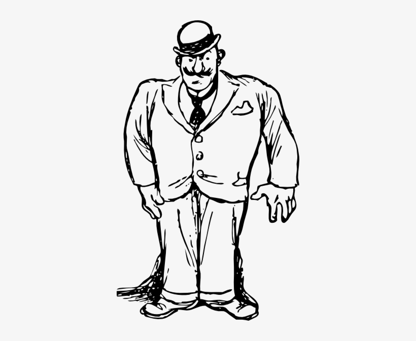 Clothing Man Wearing Bowler Hat Svg Clip Arts 360 X, transparent png