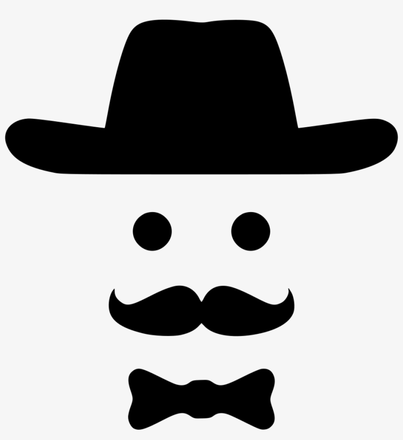 Bow Smile Fashion Hipster Man Svg Png Icon Free Download - Hipster Cowboy Png, transparent png