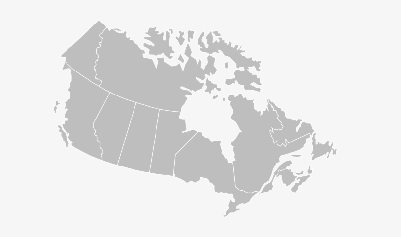 Canada Black Map, transparent png