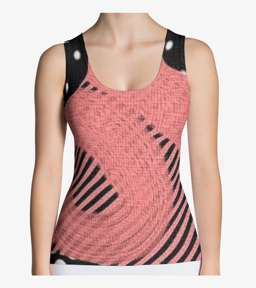 Image Of Women's Fashion Pink Black And White Polka - Top, transparent png