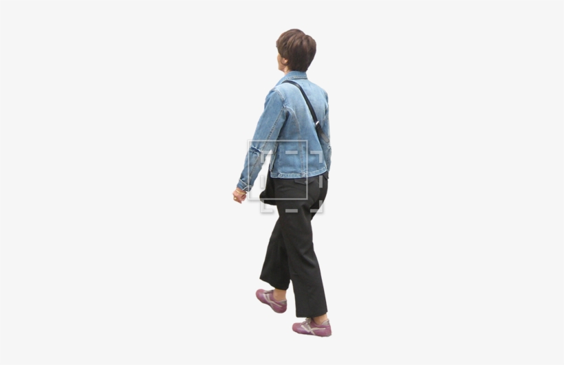Woman With Purse Walking Away - Walking Up Stairs Png, transparent png