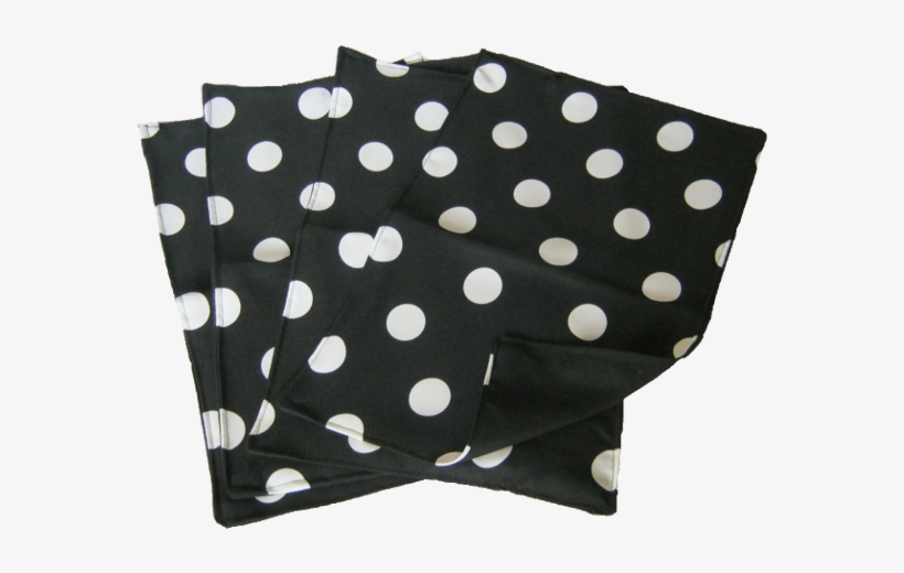 Placemat Black And White Polka Dot - Polka Dot, transparent png