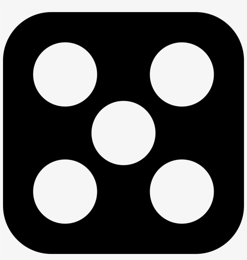 Dice With Five Dots Comments - Circle - 980x980 PNG Download - PNGkit