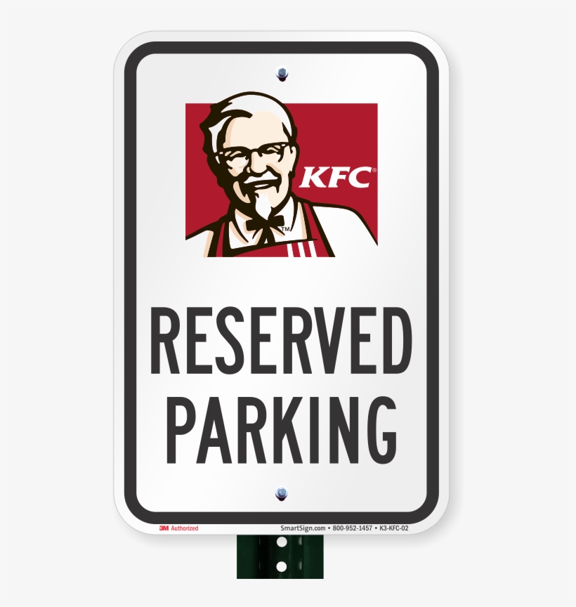 Reserved Parking Sign, Kfc - Conestoga Innovations Inc Nb-2r Plastic Name Badges, transparent png