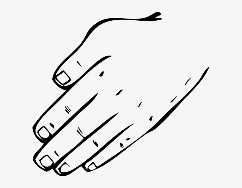 Hand Black And White Hand Clipart - Back Hand Clip Art, transparent png