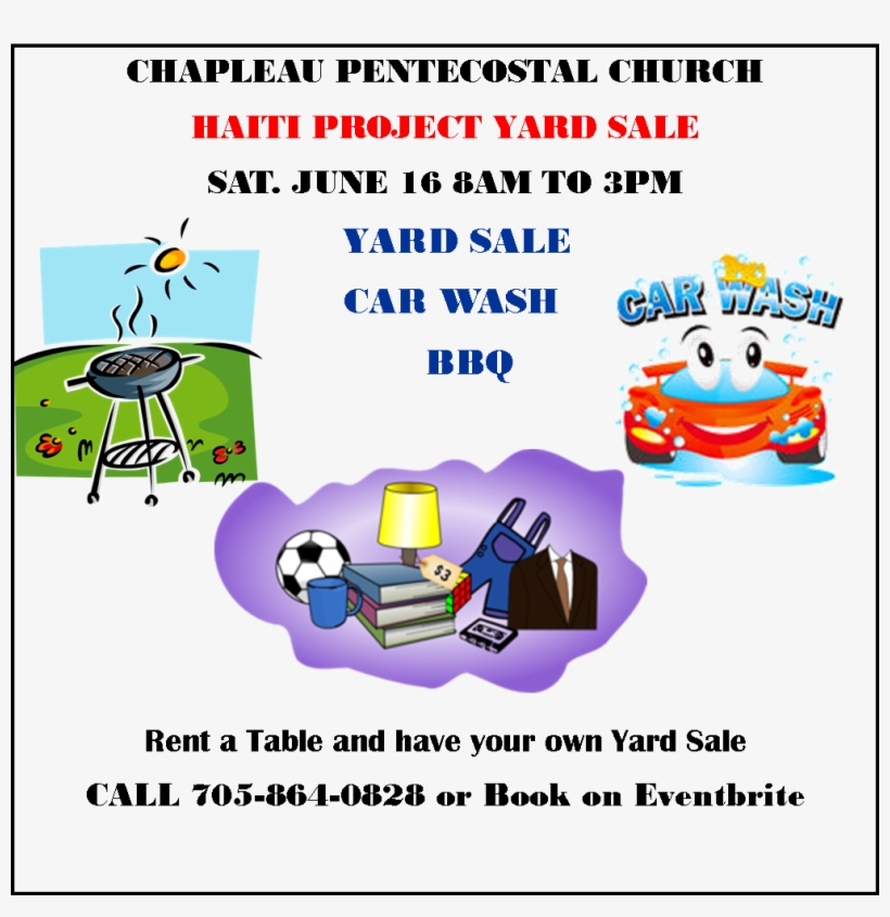 Chapleau Pentecostal Church Haiti Project Yard Sale, transparent png