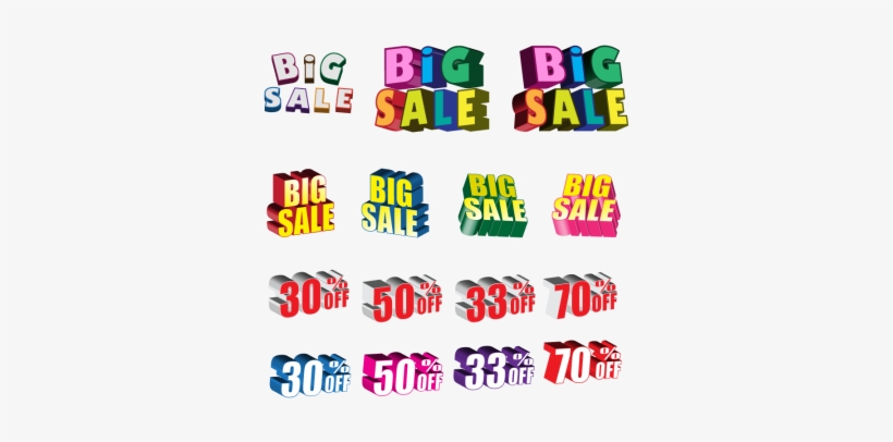 Big Sale Offer Vector, Big Sale, Sale Offer, 30% Off - Vector Graphics, transparent png