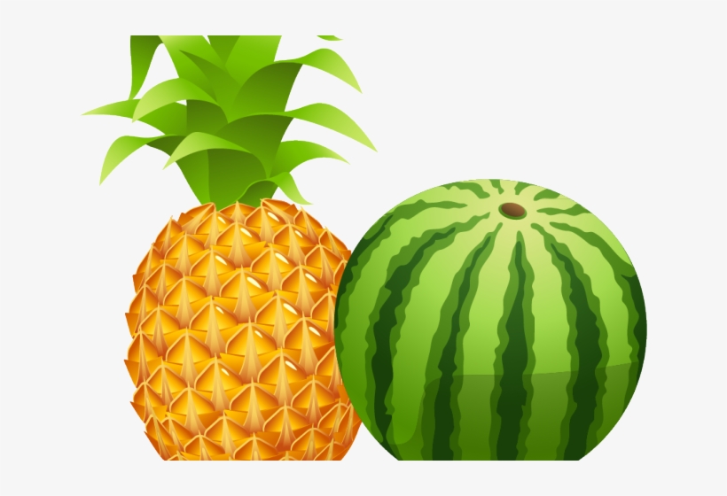 Melon Clipart Pineapple - Clip Art Pineapple Transparent Background, transparent png