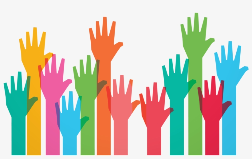 Png Black And White Download Royalty Free Clip Art - Hands Raised Clip Art, transparent png