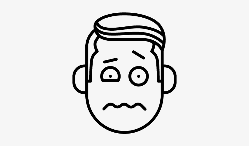 Afraid Boy Face Vector - Miedo Icono, transparent png