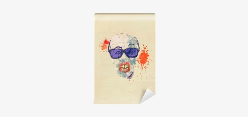 Scary Face Wall Mural • Pixers® • We Live To Change - Drawing, transparent png