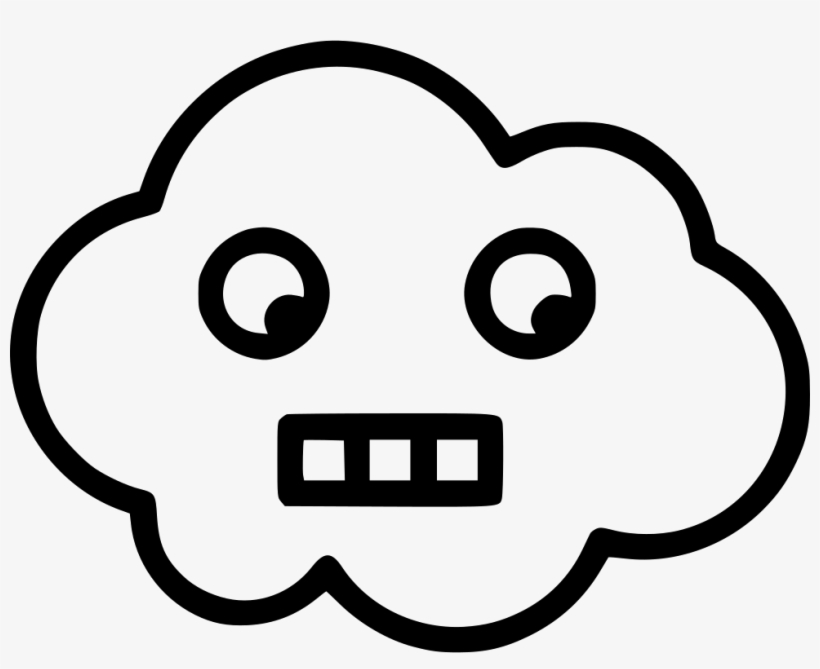 Cloud Scared Shocked Comments - Happy Cloud Png Icon, transparent png