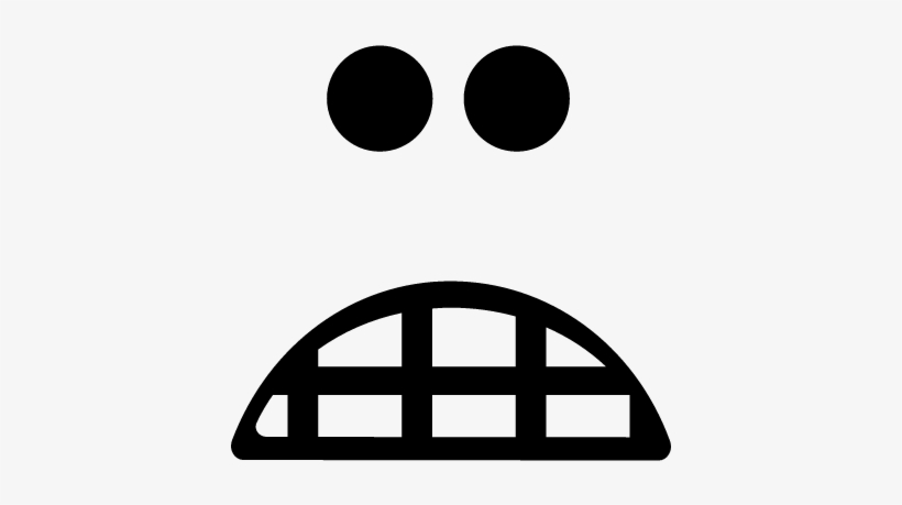 Scared Emoticon Square Face Vector - Scared Face Png, transparent png