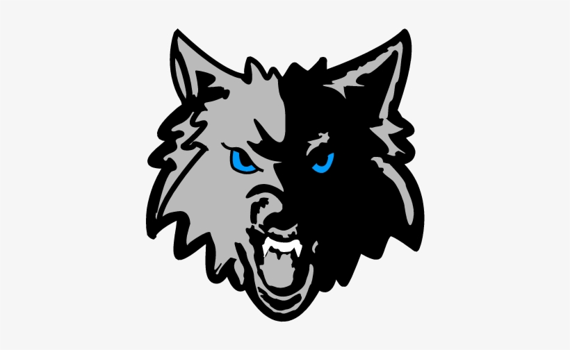 Trevor-wilmot Consolidated Grade School District - Timberwolves Logo Black And White, transparent png
