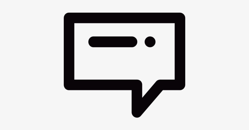 Rectangular Message Bubble Vector - Iconos Mensaje, transparent png