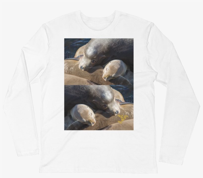 Long Sleeve Fitted Crew Neck Graphic Tee - Wombat, transparent png