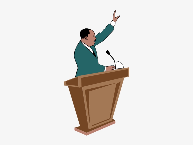 Podium - Martin Luther King Speech Clipart, transparent png
