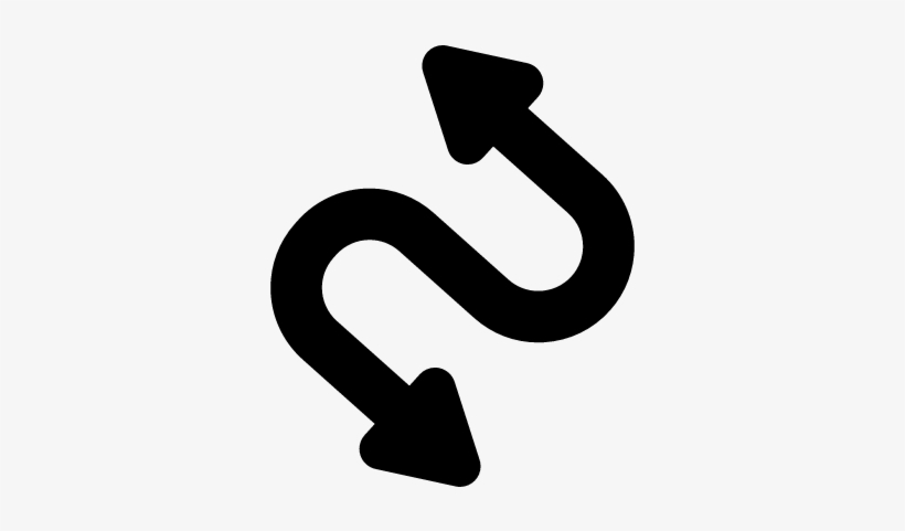 Double Arrow Vector - Zig Zag Road Direction Icon, transparent png
