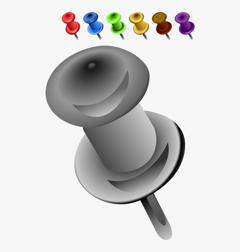 Punaises De Couleurs - Gray Push Pin, transparent png