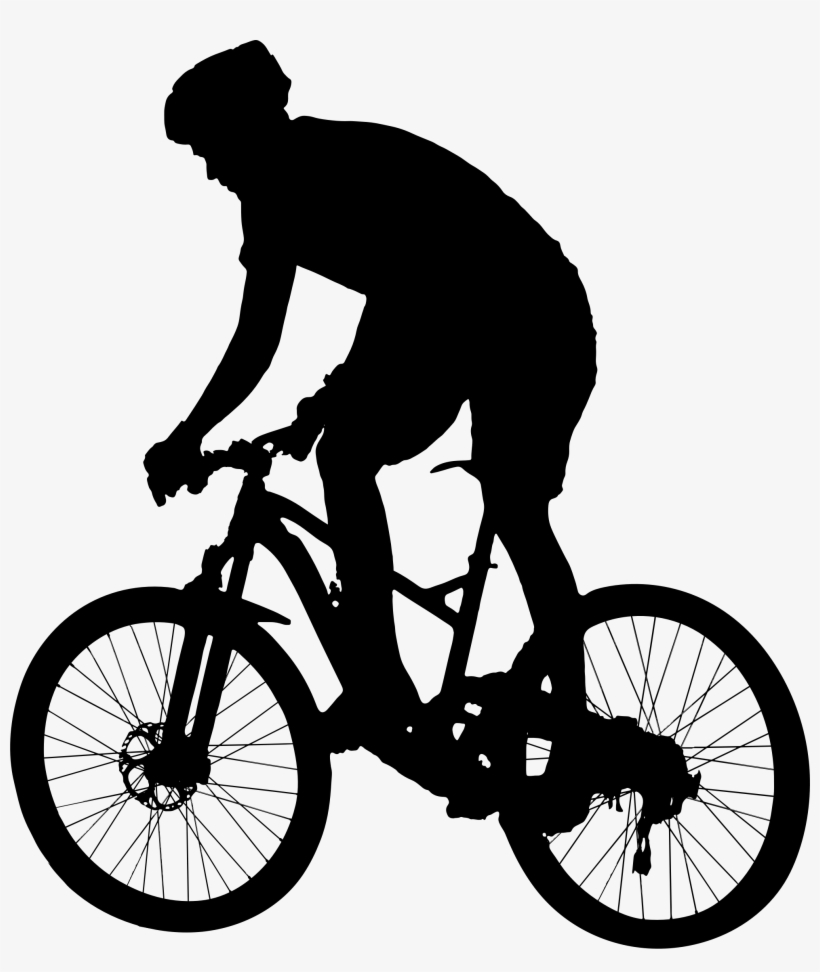 Clipart - Mountain Biker Silhouette Png, transparent png
