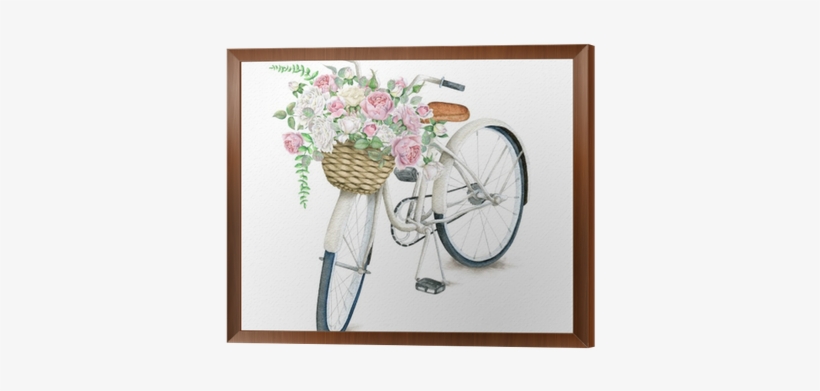 Watercolor Hand Drawn White Bicycle With Beautiful - Daily Light For Your Daily Path (paperback), transparent png